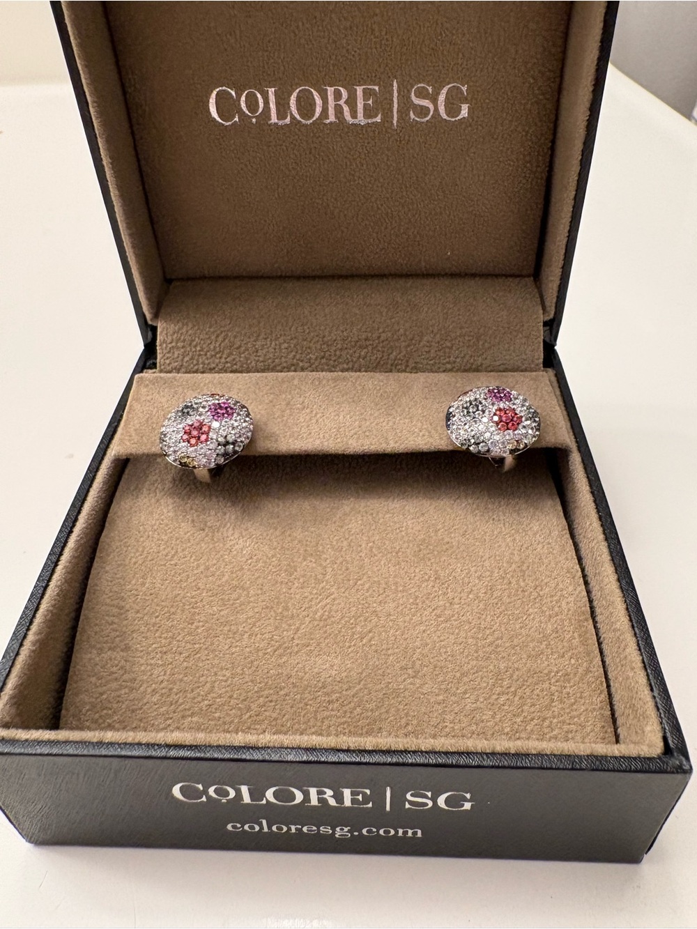 COLORE SG earrings - 925 - multicolor flowers NWOT